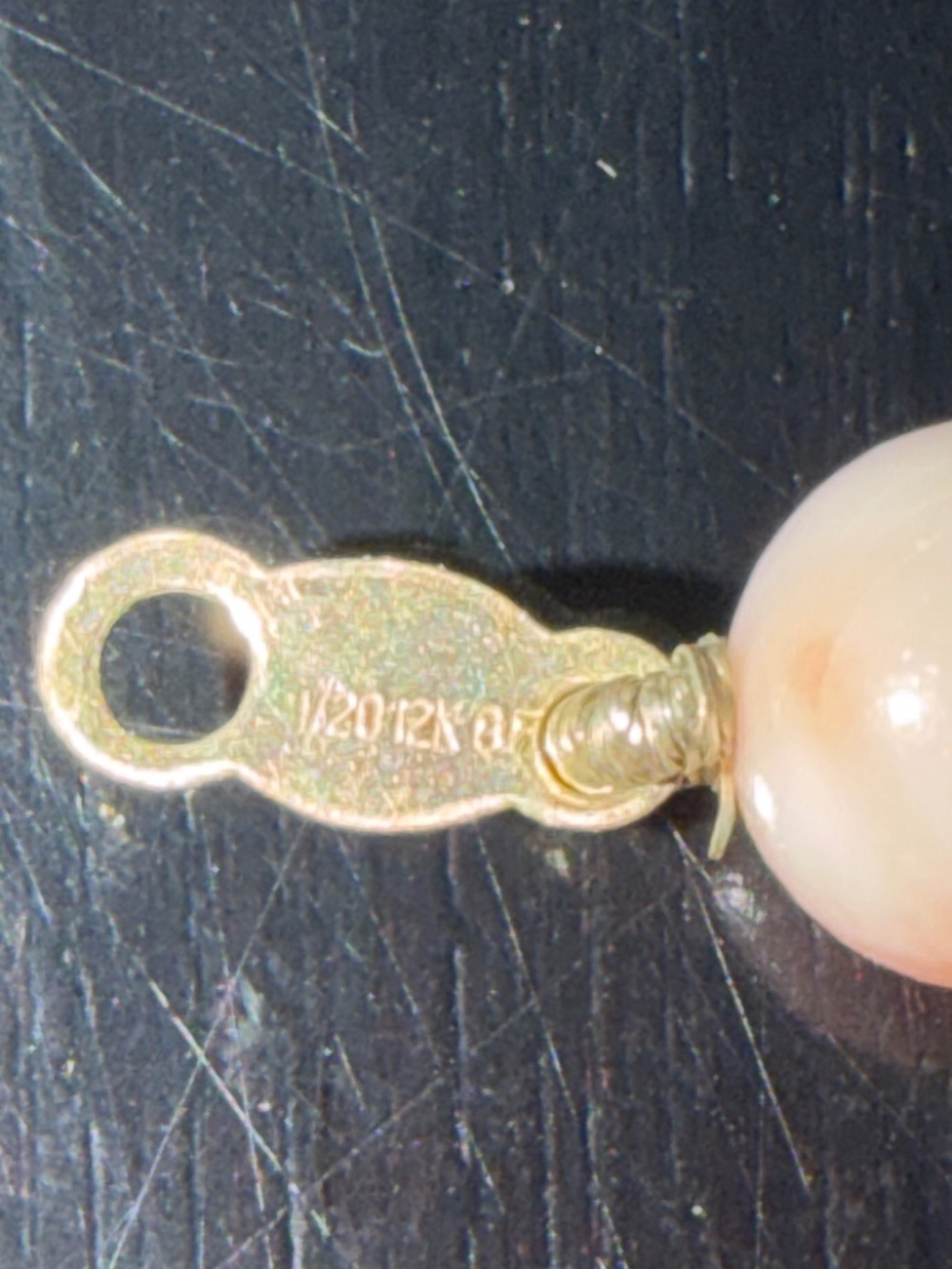 Gorgeous 16.5" Natural Blush Angel Skin Coral Bead Necklace w 1/20 14K GF Clasp - Picture 4 of 8